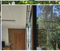 Glass villa interior