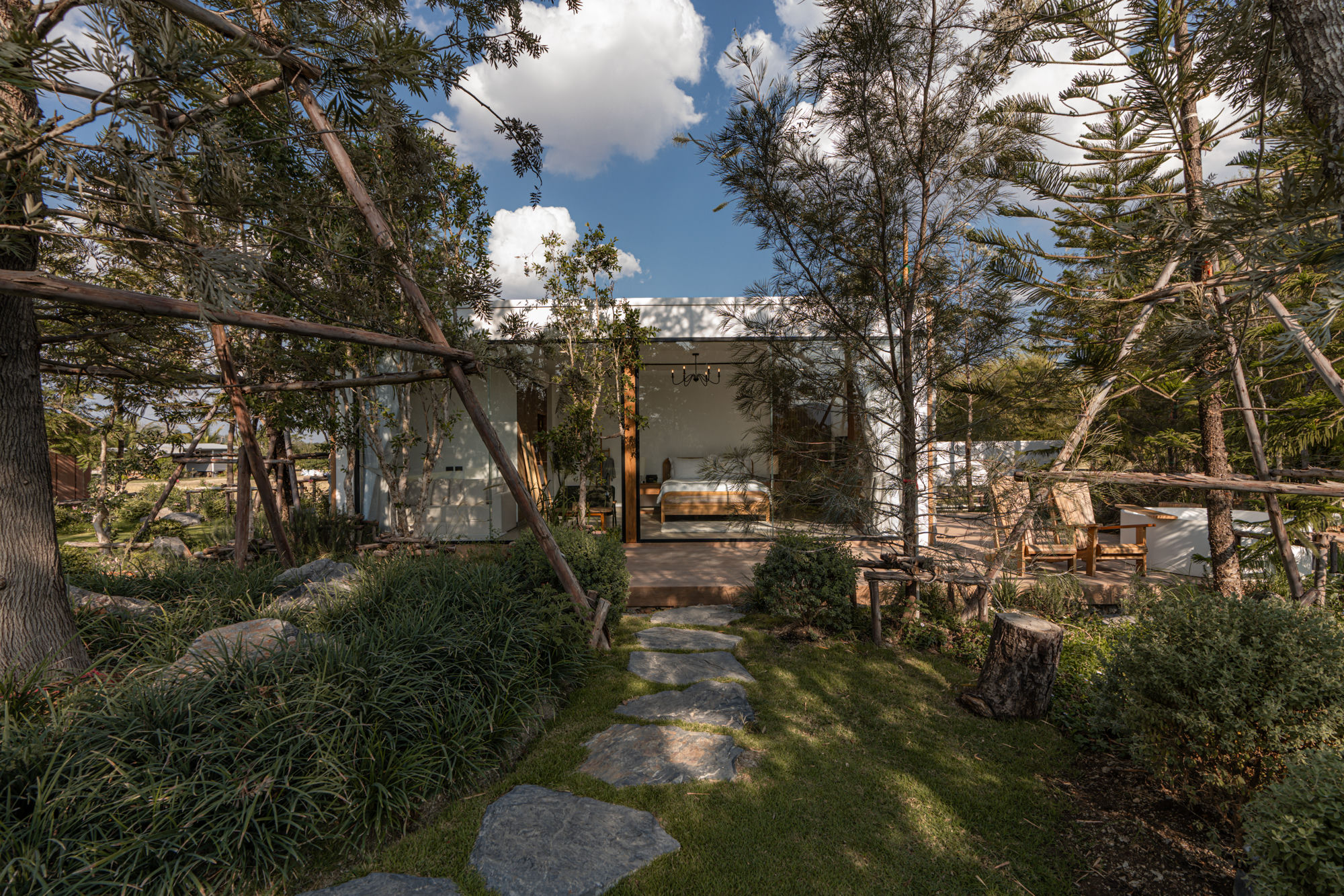 Cabana with shade sail